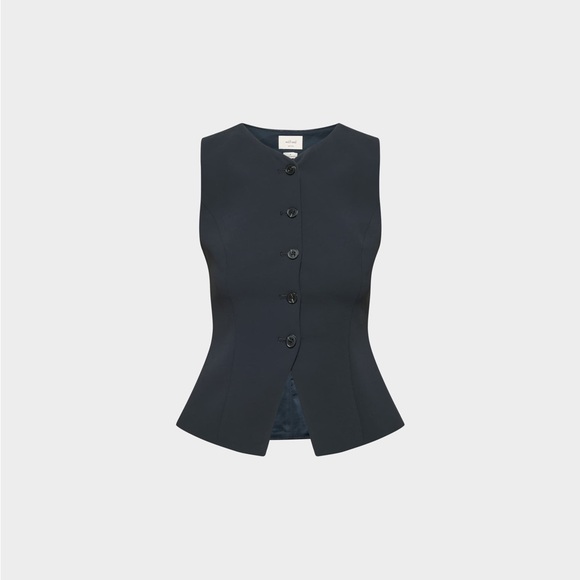 Aritzia Dark Blue Women's Vest and Pants Set - Picture 2 of 2
